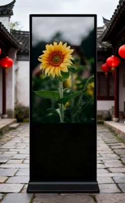 Taille de l'écran : 43 pouces, signalétique numérique sur pied, sélection de la langue chinoise pour le marché chinois