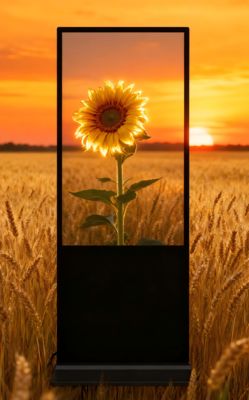 Écran d'affichage 16:9 sur pied pour affichage numérique, mémoire vive DDR3 1 Go/2 Go, supporte l'installation horizontale/verticale