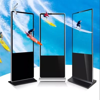 Single Double Sided Floor Standing Touch Screen Kiosk 350cd/M2 1920 X 1080