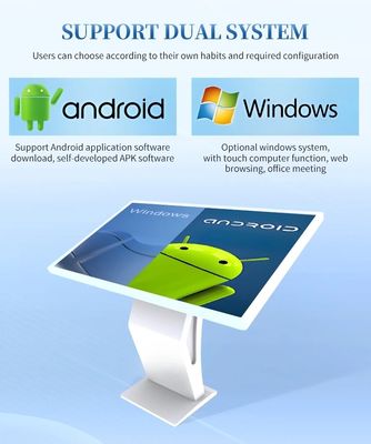 49 Inch Exhibition Hall Interactive Self Service Kiosk Vertical Touch Screen