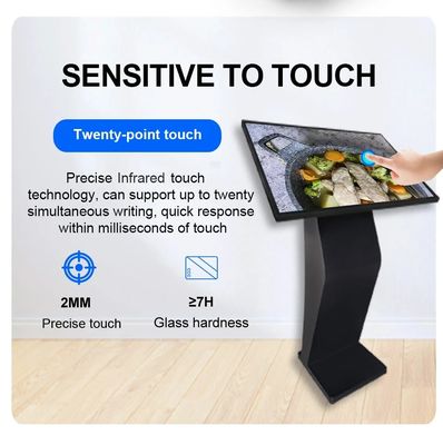 49 Inch Exhibition Hall Interactive Self Service Kiosk Vertical Touch Screen