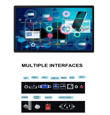 49 Inch Exhibition Hall Interactive Self Service Kiosk Vertical Touch Screen