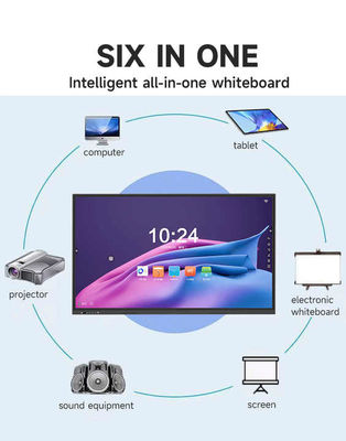 65 75 86 100 Inch Smart Interactive Whiteboard 4k All In One LCD Conference