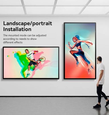 1920 X 1080 Resolution Wall Mounted Touch Screen Kiosk 50'' 350cd/M2
