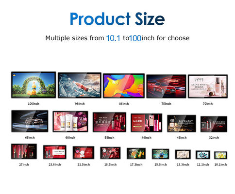 Wall Hanging Interactive Kiosk Display Capacitive Touch Screen Panel 1920 X 1080