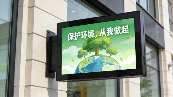 Outdoor Digital Signage with 2000nits High Brightness IP55 Waterproof Wall Mounted Digital Display and Android 11 Motherboard