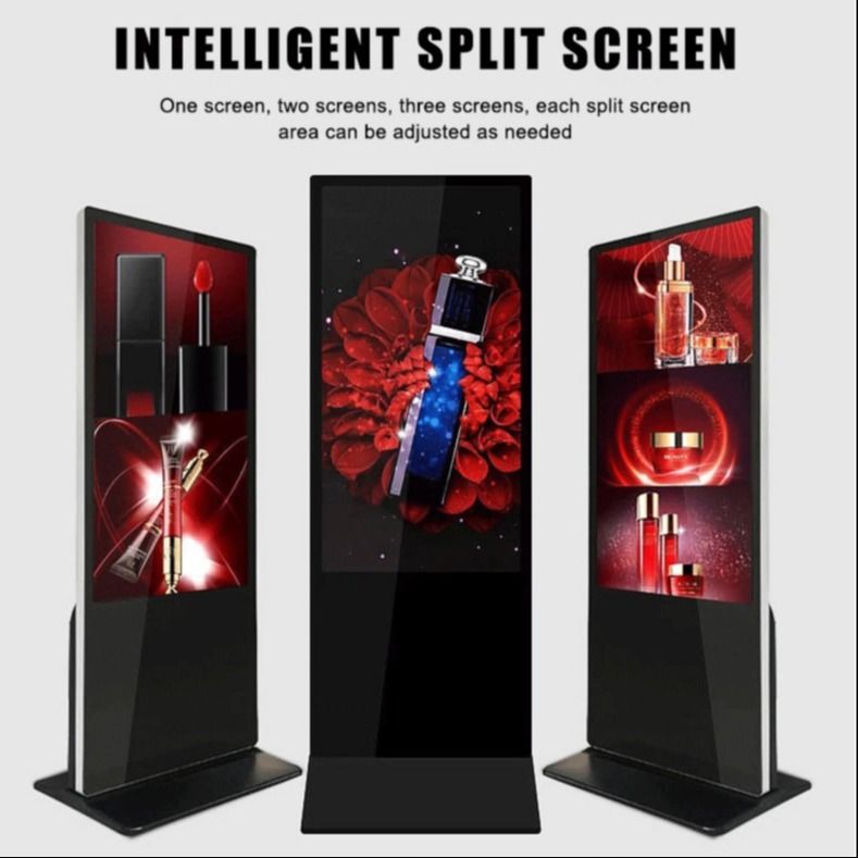 Single Double Sided Floor Standing Touch Screen Kiosk 350cd/M2 1920 X 1080