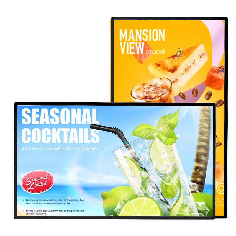 50 Inch Wall Mounted Touch Screen Kiosk 1920 X 1080 21.5 32 43 55 65'' Interactive