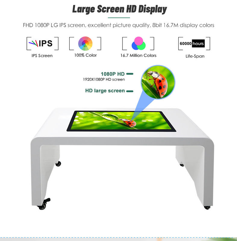 High Brightness Interactive Touch Screen Coffee Table for Commercial Spaces
